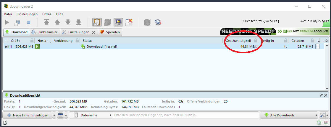Linksnappy Filer Download Test