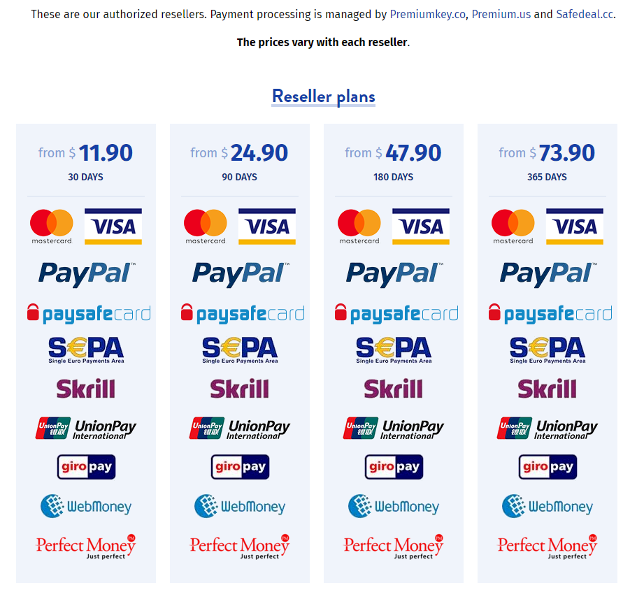 dll au revendeur de compte Premium