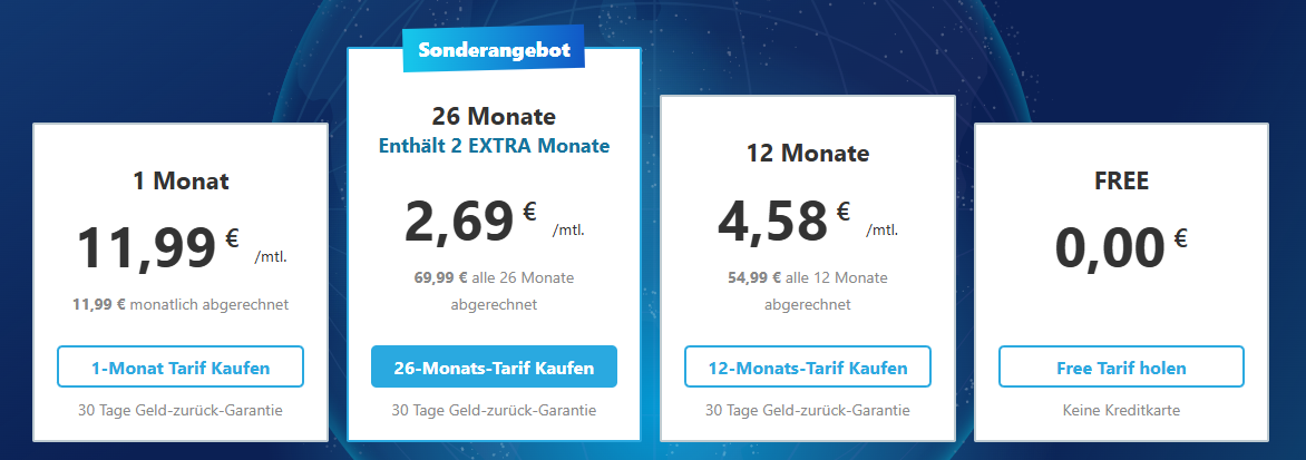 HideMe Account Prices
