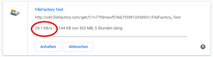 FileFactory free account test