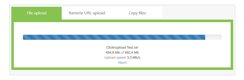 Clicknupload Upload Test