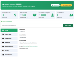 Hexload Filehoster Account Test