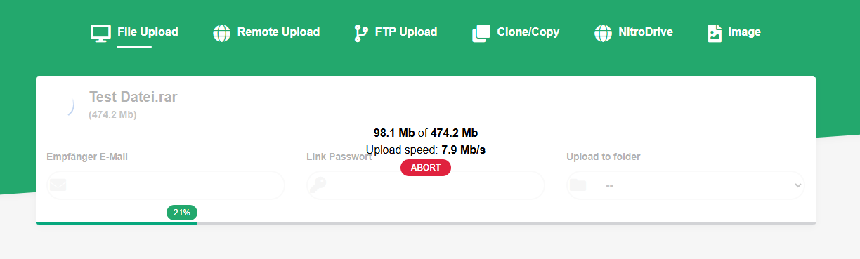 Hexload Upload Test
