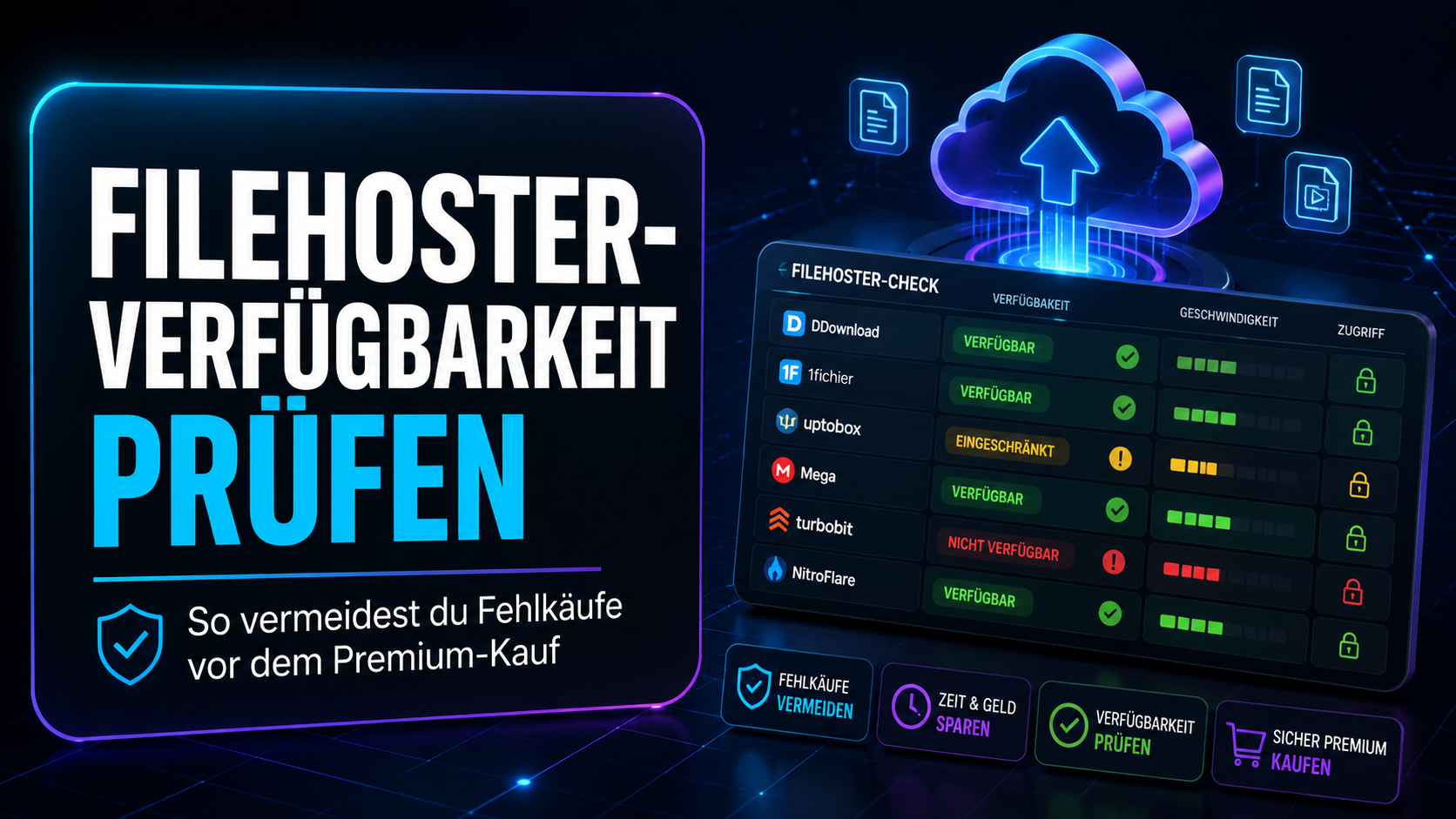 Filehoster-Verfügbarkeit prüfen