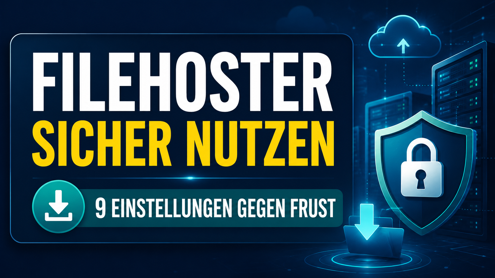 Filehoster sicher nutzen Einstellungen
