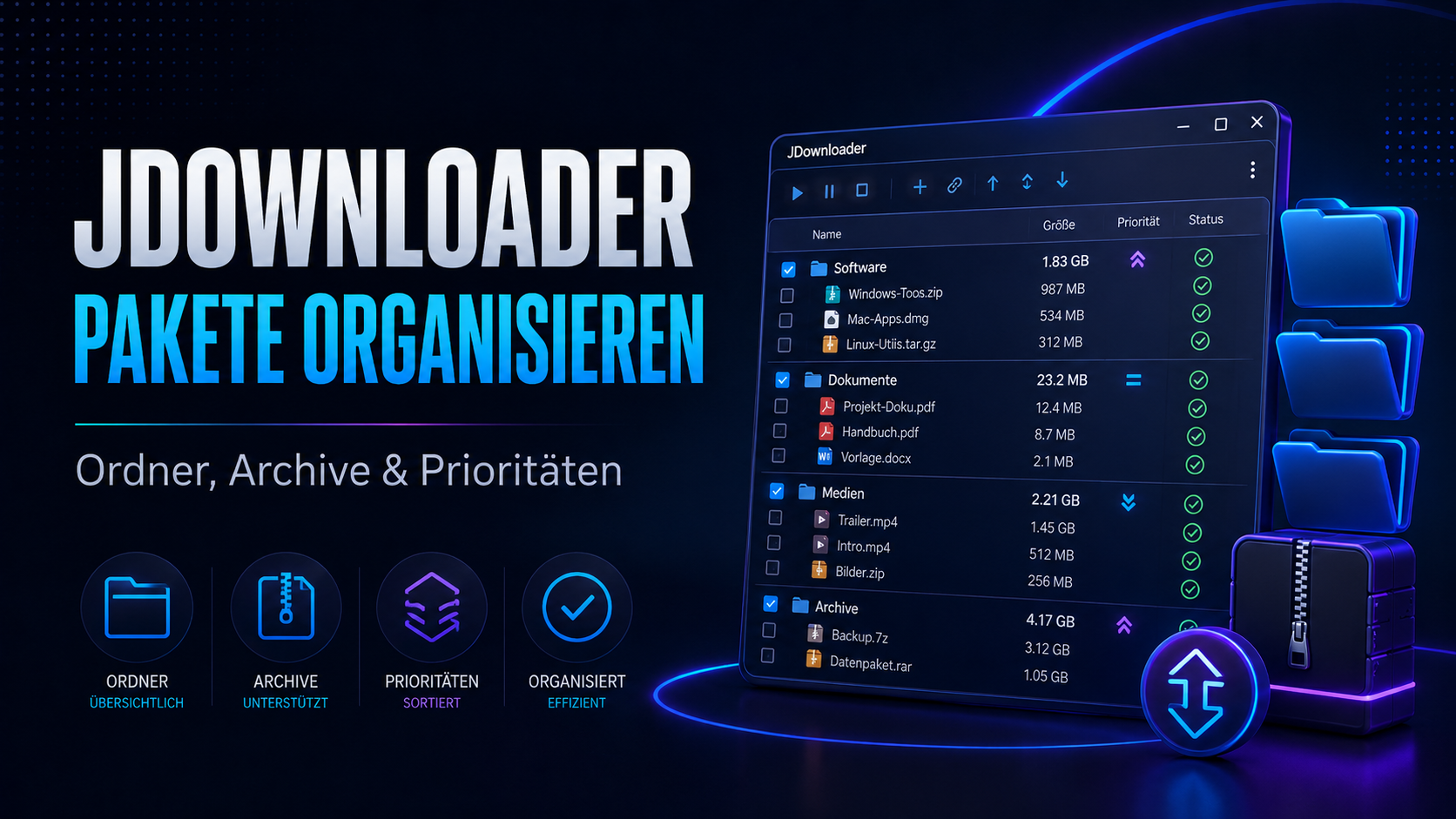 JDownloader Pakete Organisieren 2026