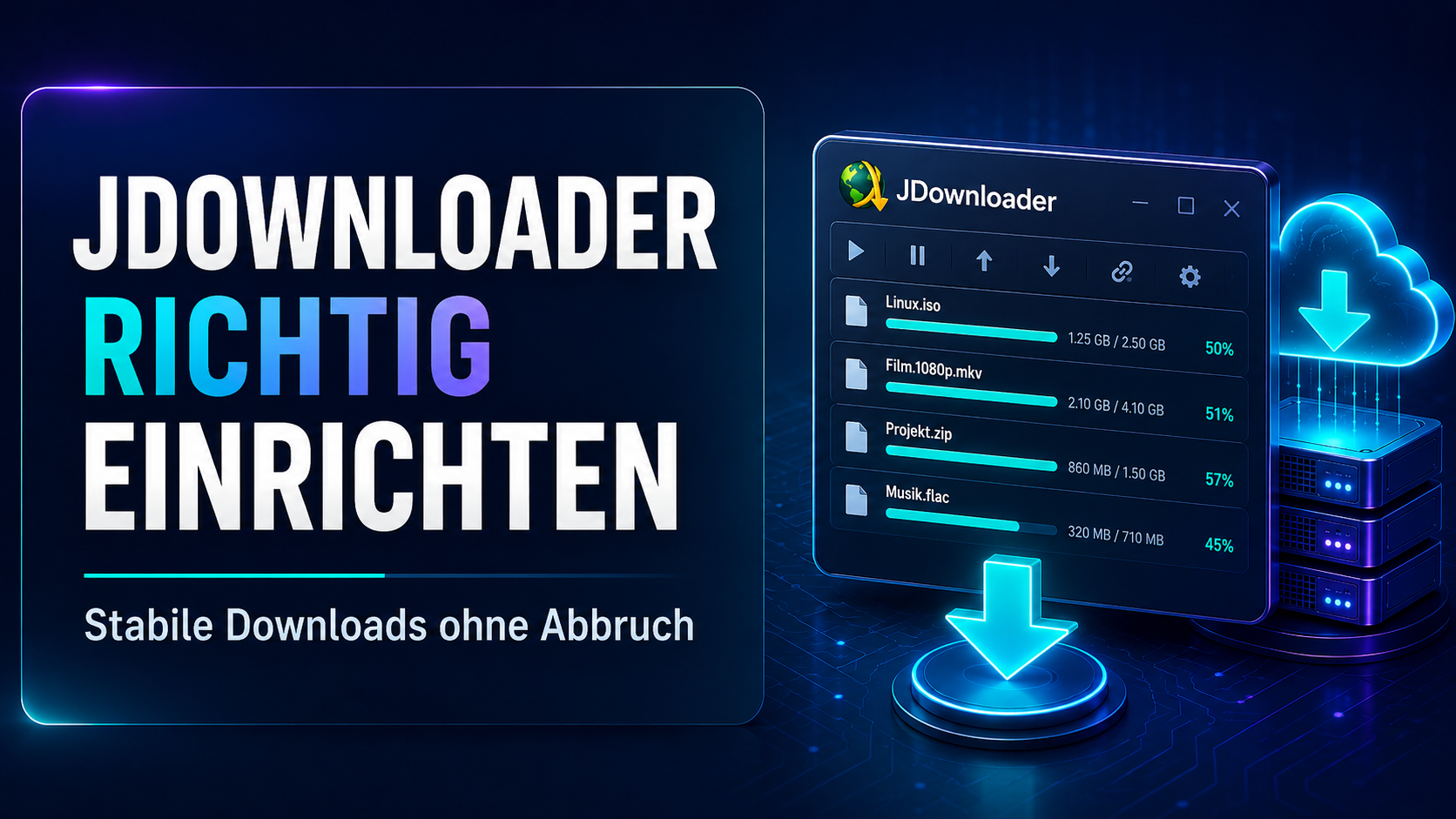 jdownloader langsam einstellungen filehoster 2026