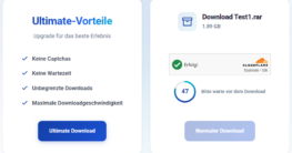 DDownload Ultimate Vorteile – keine Captchas, keine Wartezeit und maximale Downloadgeschwindigkeit