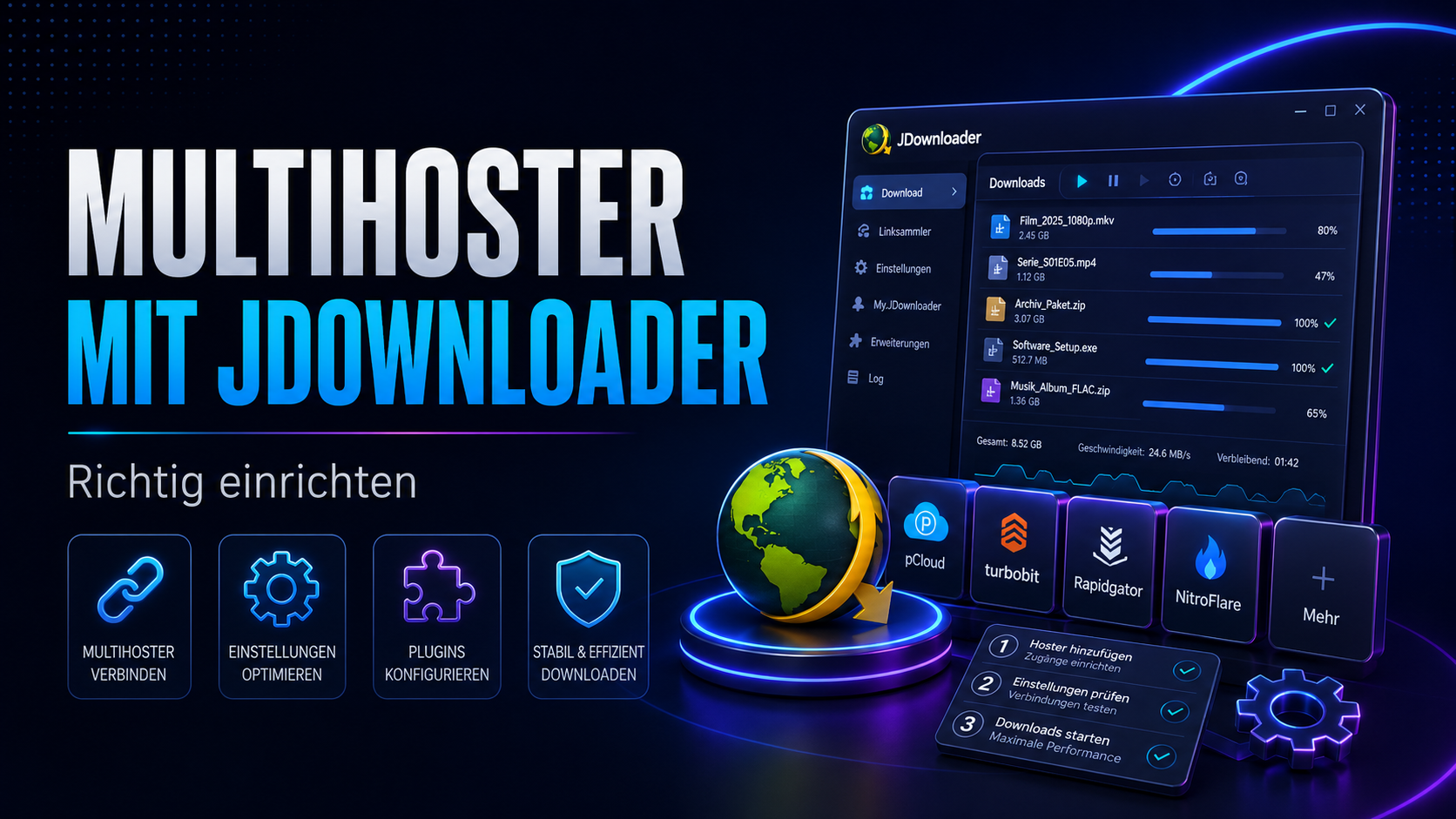 Multihoster Mit JDownloader Einrichten 2026