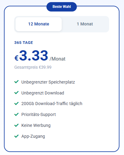 DDownload Ultimate für zwölf Monate